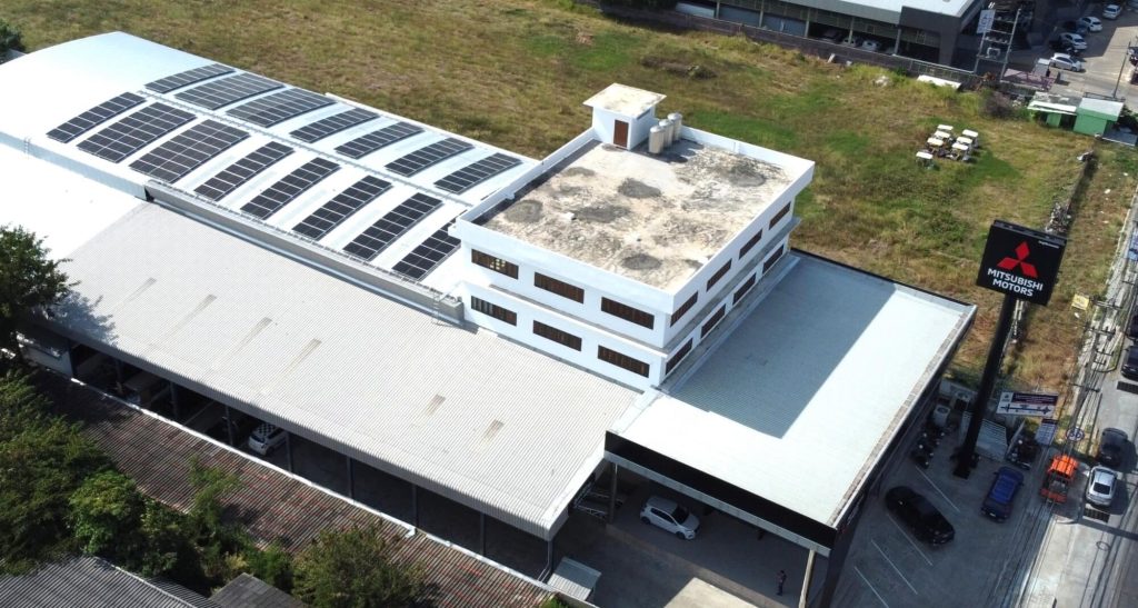 Eversun Portfolio solarcell 100kw Showroom lopburi