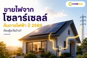 สรุป! ขายไฟจากโซลาร์เซลล์คืนการไฟฟ้า ปี 2569 ต้องรู้อะไรบ้าง