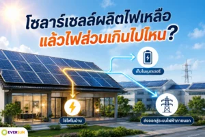 หน้าปก โซลาร์เซลล์ผลิตไฟเหลือ แล้วไฟส่วนเกินไปไหน